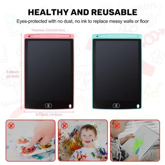 LCD Writing Tablet, 2 Packs Drawing Pads for Kids 3 4 5 6 Years Old 8.5 Inch - Picture 4 of 8